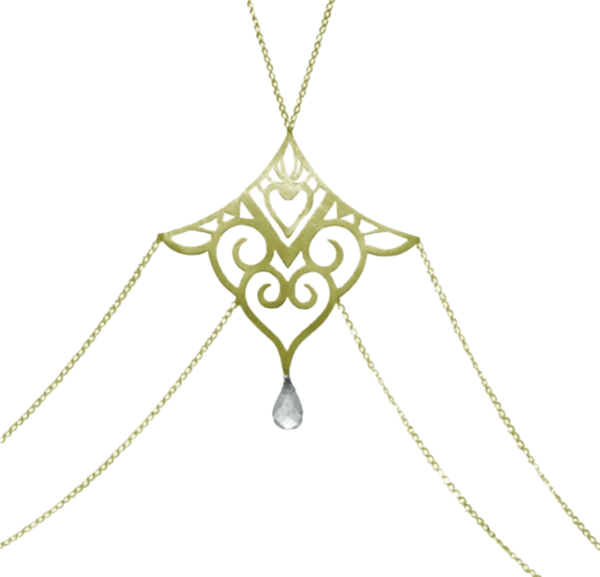 Body Chain - Banhado a Ouro e Cristal