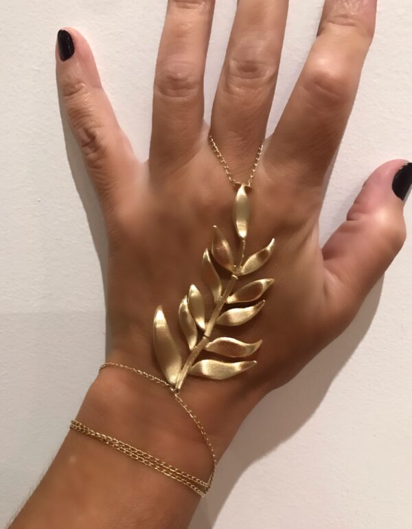 Pulseira ramo banhada a ouro